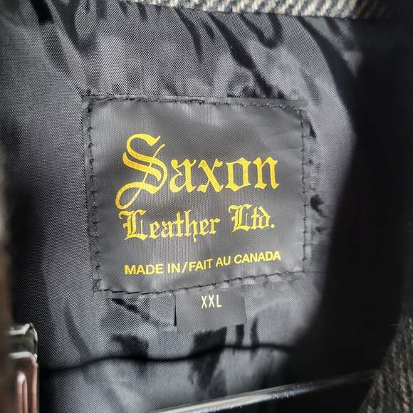 👕🌶 Vintage Saxon Leather Flannel Button Up Lined Jacket New without Tags - Picture 5 of 6